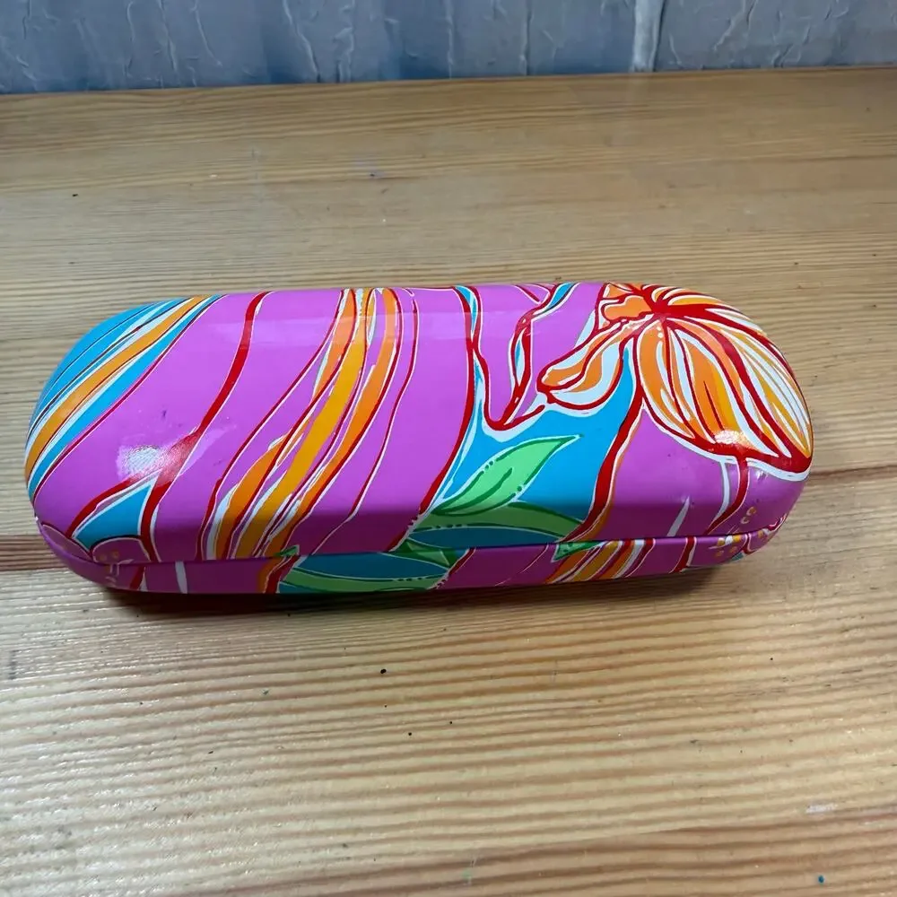 Lilly Pulitzer Eyeglasses +2.5 Readers Floral Case Preppy Pink Green